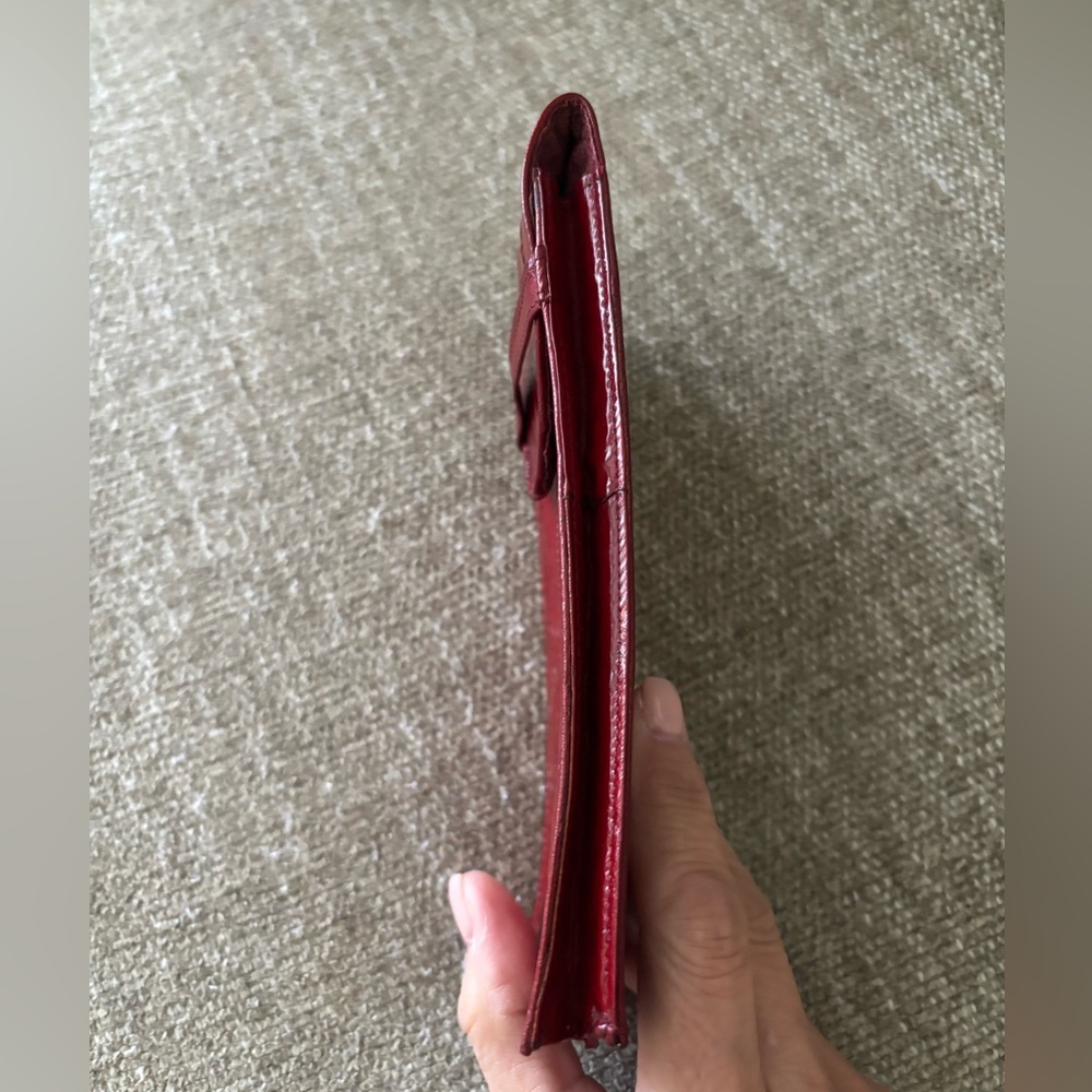 ✨EEL SKIN EYEGLASS CASE Color Red Vintage - Picture 5 of 8